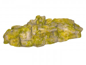 Moss Stone Rock 08 Model 3D