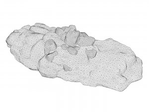 Moss Stone Rock 08 Model 3D