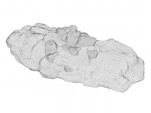 Moss Stone Rock 08 3D Model