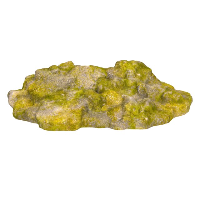 Moss Stone Rock 09 3D 模型 .c4d .max .obj .3ds .fbx .stl .blend 