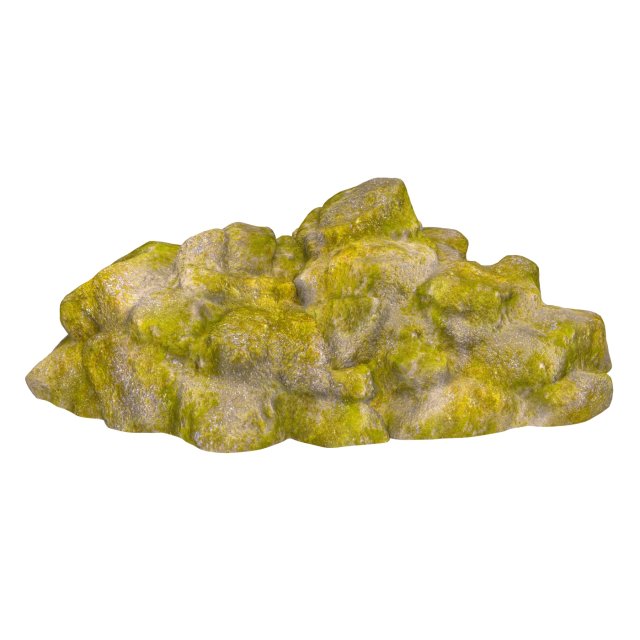 Moss Stone Rock 11 Modelo 3D .c4d .max .obj .3ds .fbx .stl .blend 