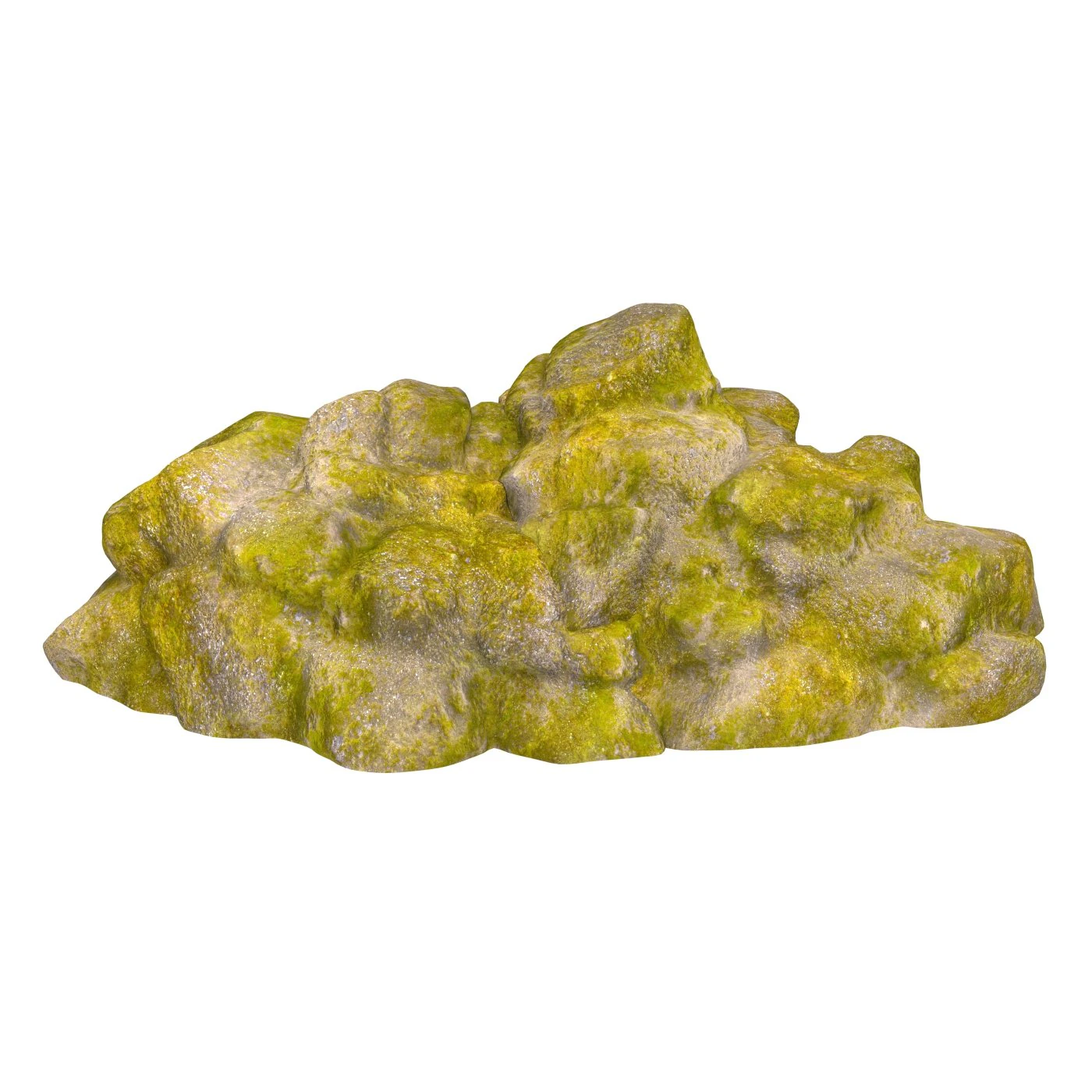 Moss Stone Rock 11 3D Model .c4d .max .obj .3ds .fbx .stl .blend 