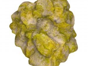 Moss Stone Rock 11 3D Model