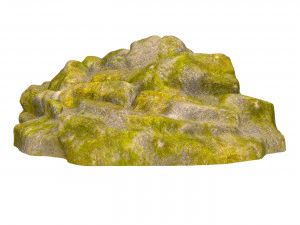 Moss Stone Rock 12 3D Model