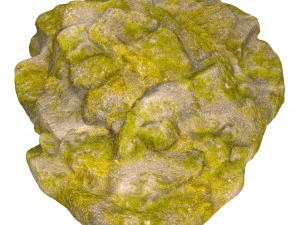 Moss Stone Rock 12 3D Model