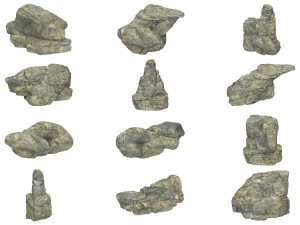 Stone Rock Collection 3D Model