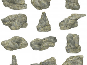 Stone Rock Collection 3D Модель