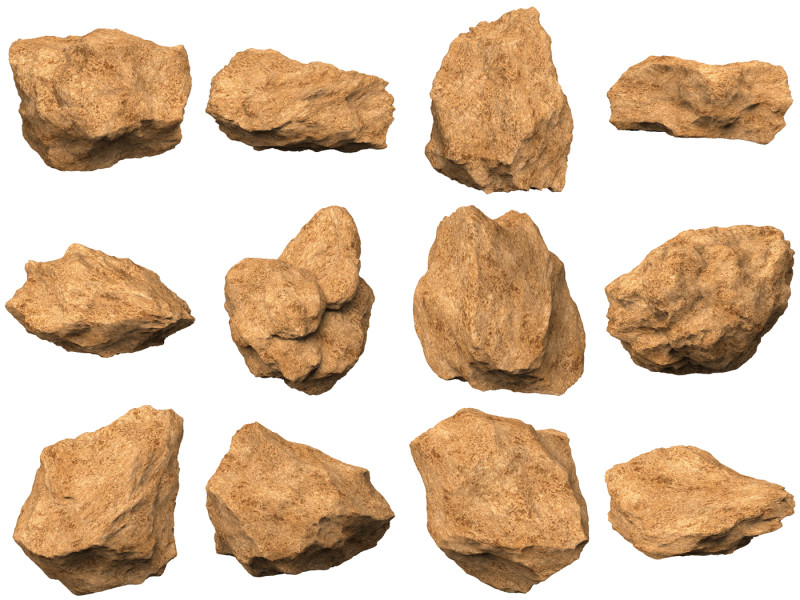 Desert Rock Collection 3D Model .c4d .max .obj .3ds .fbx .stl .blend