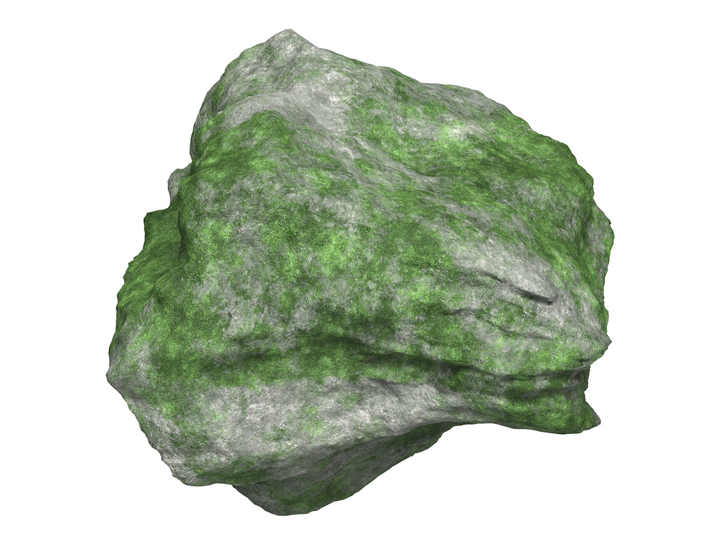 Mossy Rock 01 3D Model .c4d .max .obj .3ds .fbx .stl .blend 