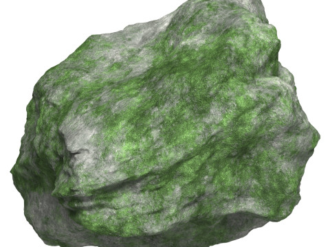 Mossy Rock 01 3D Model