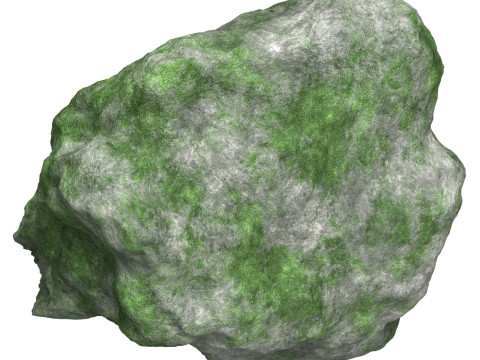 Mossy Rock 01 3D Model
