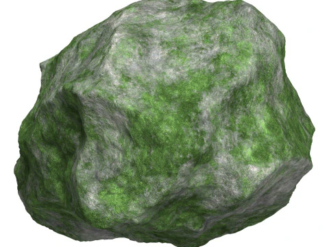Roccia muschiosa 02 Modello 3D