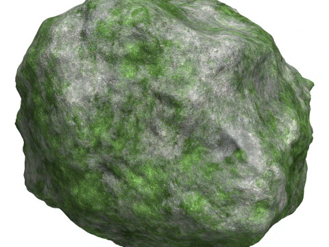 Roccia muschiosa 02 Modello 3D