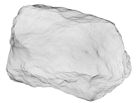 Roccia muschiosa 02 Modello 3D