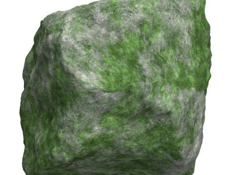 Roccia muschiosa 04 Modello 3D