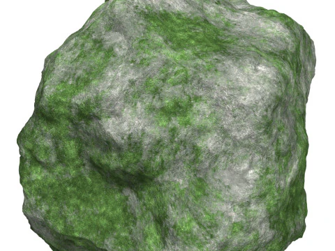 Roccia muschiosa 04 Modello 3D