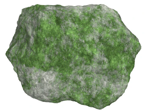 Roccia muschiosa 04 Modello 3D