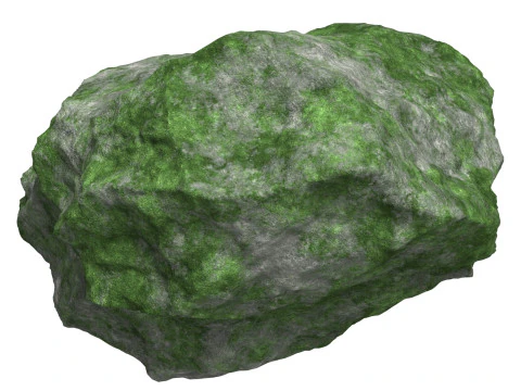 Roccia muschiosa 12 Modello 3D