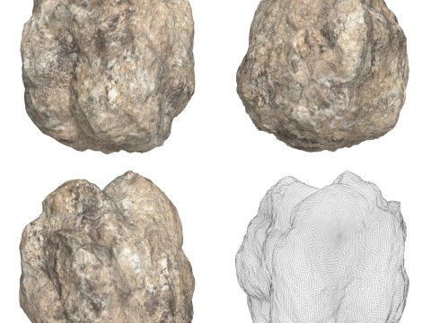 12 Rock Boulder Collection 3D Modell