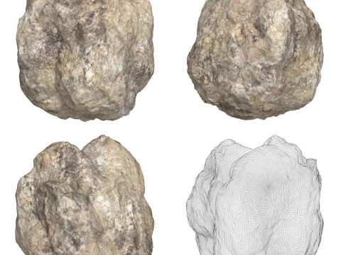 12 Collezione di massi rocciosi Modello 3D