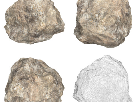 12 Rock Boulder Collection 3D Modell