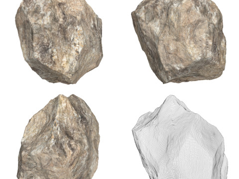 12 Rock Boulder Collection 3D Modell