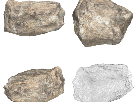 12 Rock Boulder Collection 3D Modell