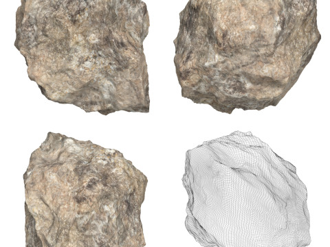 12 Rock Boulder Collection 3D Modell