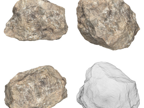 12 Rock Boulder Collection 3D Modell