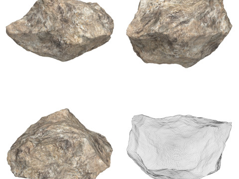 12 Rock Boulder Collection 3D Modell