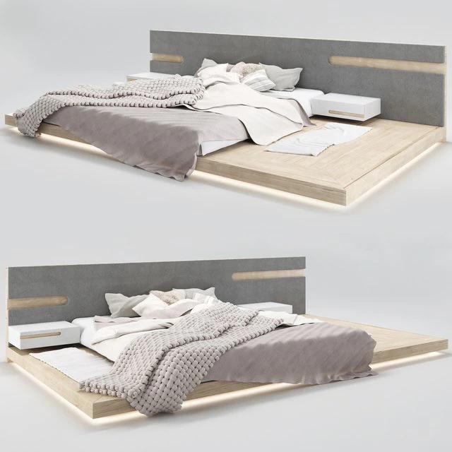 bed 3D Model .c4d .max .obj .3ds .fbx .stl .blend 