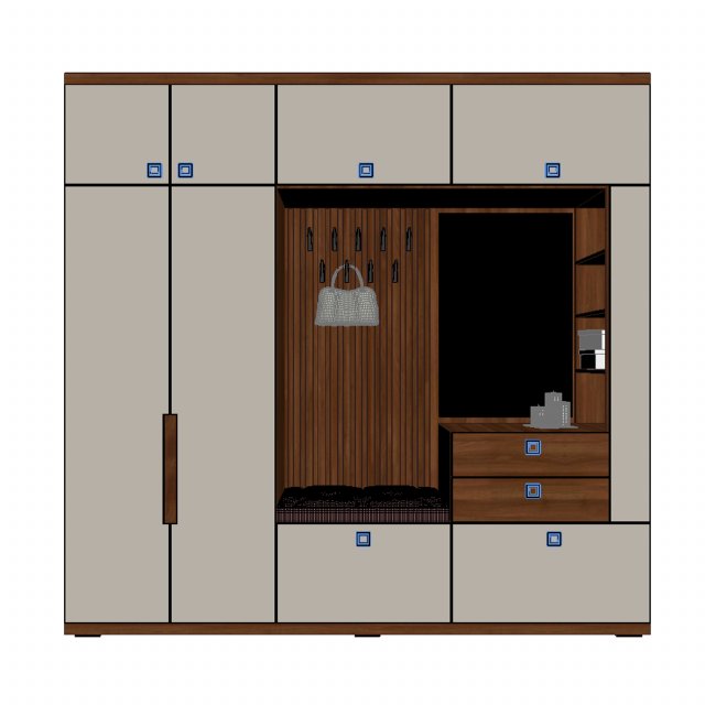 wardrobe in the hallway Modelo 3D .c4d .max .obj .3ds .fbx .stl .blend 