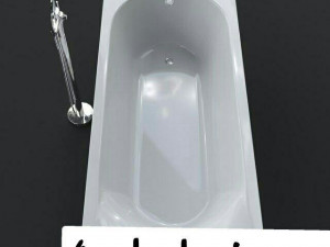 riho miami built-in bathtub with ravak floor-standing mixer Modello 3D