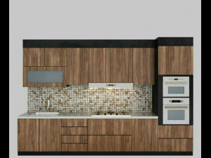 modern kitchen 3D मॉडल