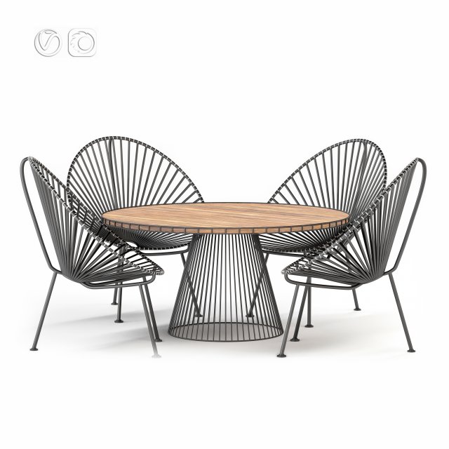 exterior furniture set 3D मॉडल .c4d .max .obj .3ds .fbx .stl .blend 