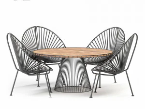 conjunto de móveis externos Modelo 3D