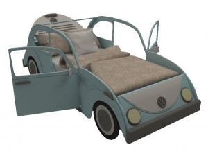baby cot volkswagen 3D मॉडल