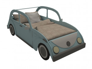 baby cot volkswagen 3D Model