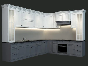 cozinha cl&aacute;ssica Modelo 3D