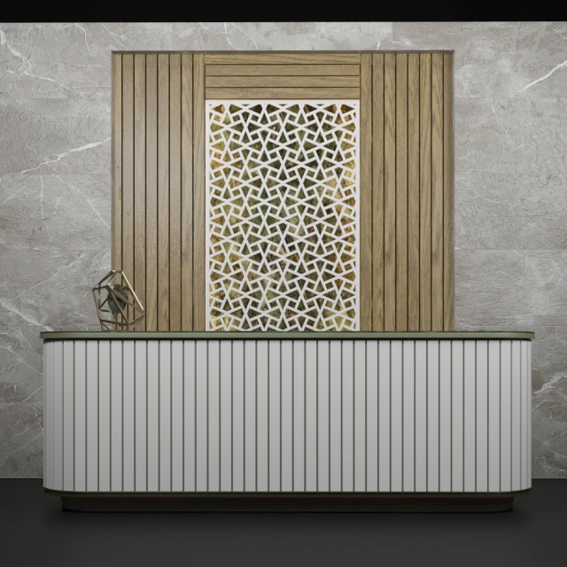 reception - office counter 3D Модель .c4d .max .obj .3ds .fbx .stl .blend 