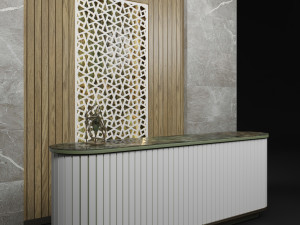 reception - office counter 3D Модель