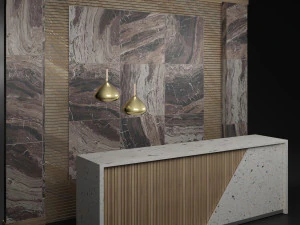 reception - office counter 3D Model