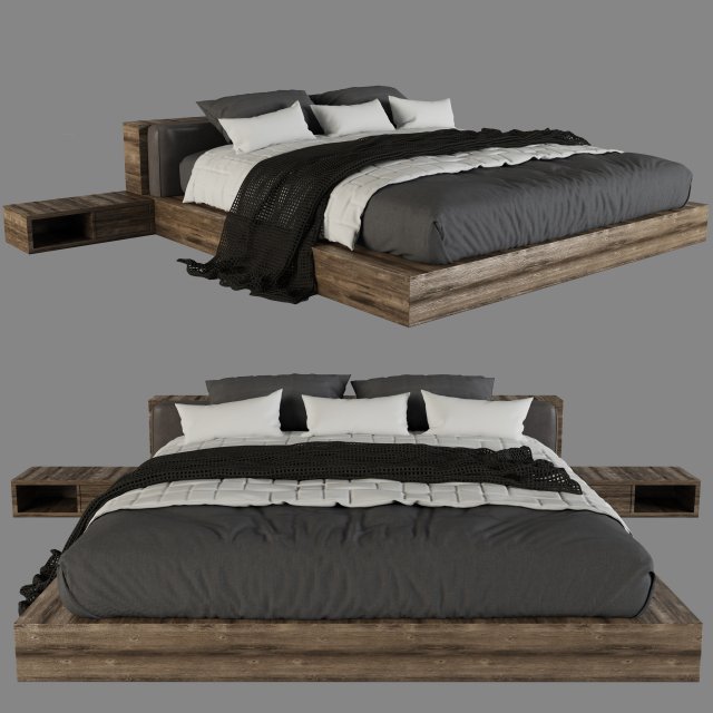 hi-tech bed Modelo 3D .c4d .max .obj .3ds .fbx .stl .blend 