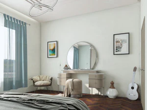 yatak odası i&ccedil; sahnesi 3D Model