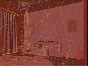 yatak odası i&ccedil; sahnesi 3D Model