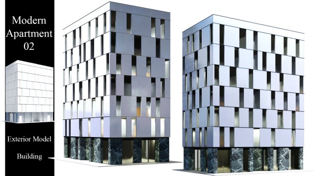 Modern Apartment 02 3D Model .c4d .max .obj .3ds .fbx .stl .blend 