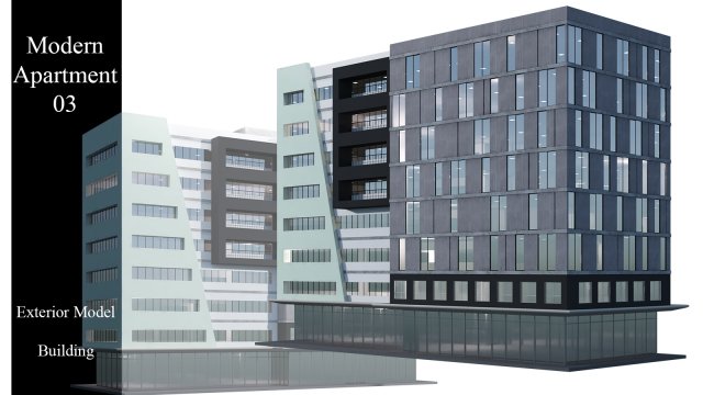 Modern building 03 3Dモデル .c4d .max .obj .3ds .fbx .stl .blend 