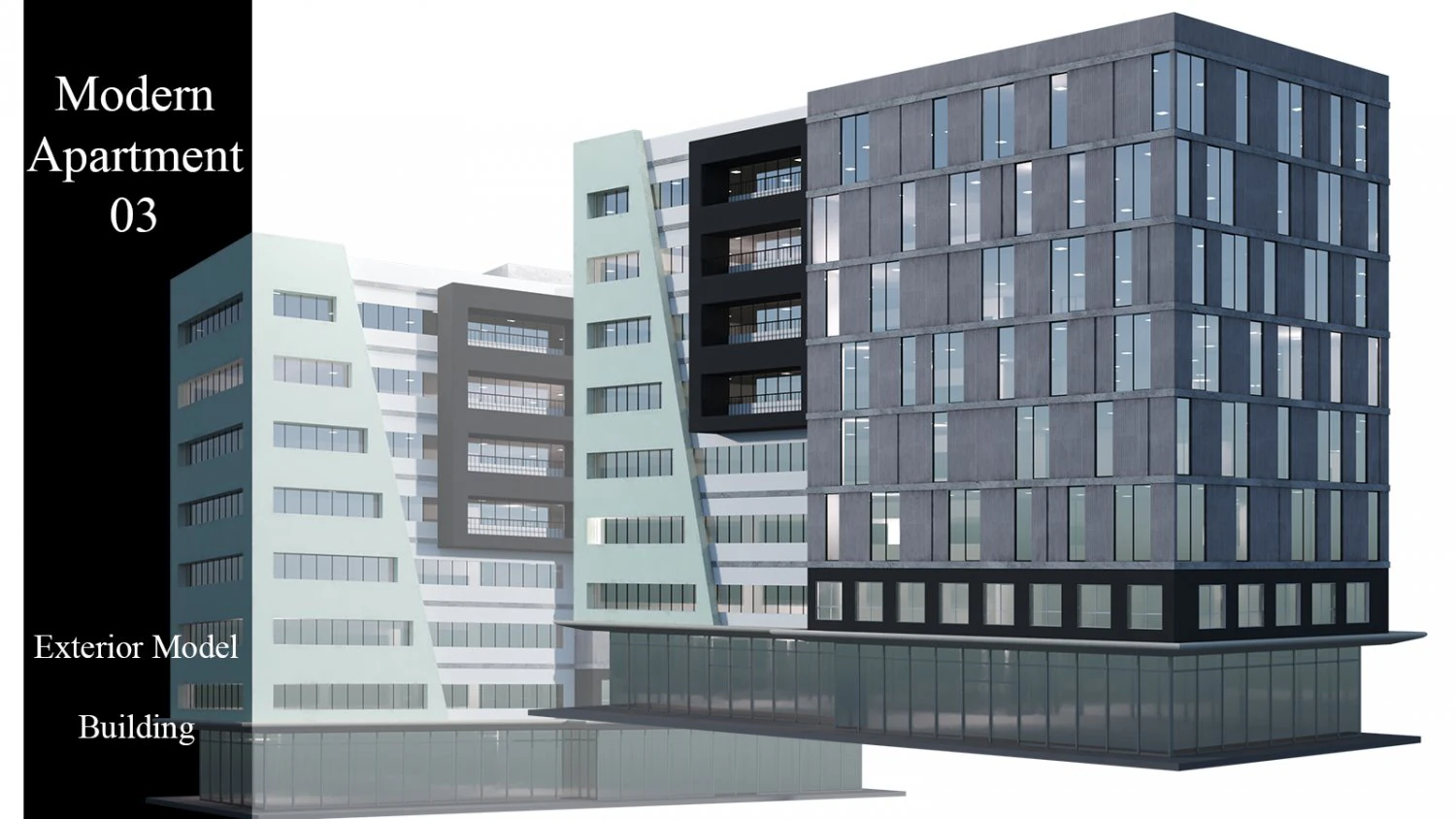 Modern building 03 3D Model .c4d .max .obj .3ds .fbx .stl .blend 