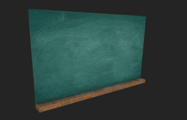 chalkboard 3D Модель .c4d .max .obj .3ds .fbx .stl .blend 