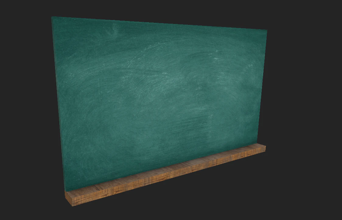 chalkboard 3D Model .c4d .max .obj .3ds .fbx .stl .blend 